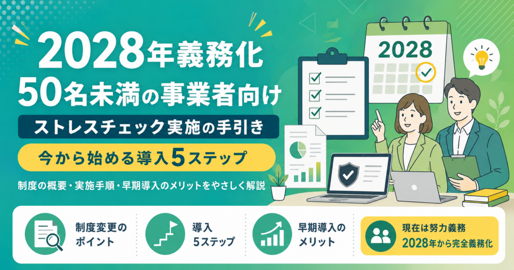 【2028年義務化】従業員50名未満の事業者向け：ストレスチェック実施の手引き
