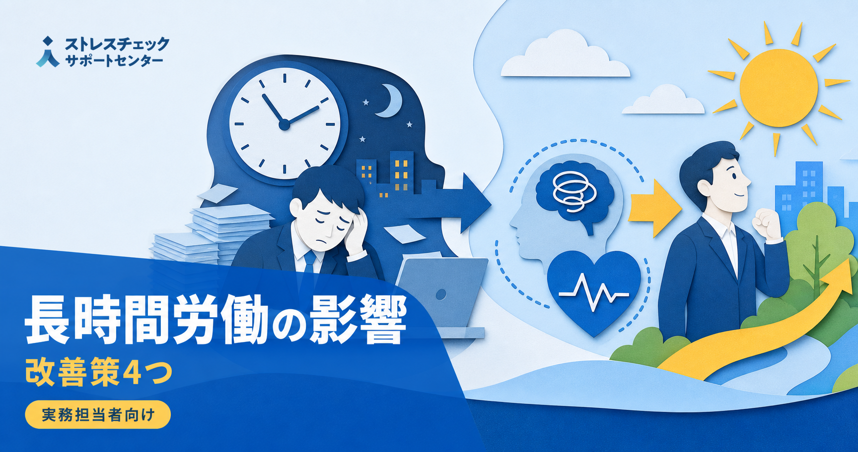 長時間労働が及ぼす心身への影響とは?労働時間を減らす4つの改善策をご紹介!