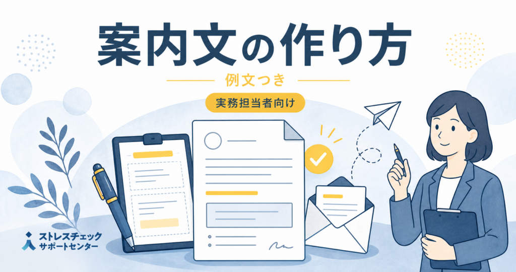 ストレスチェック案内文作成のポイントは？－そのまま使える例文も紹介