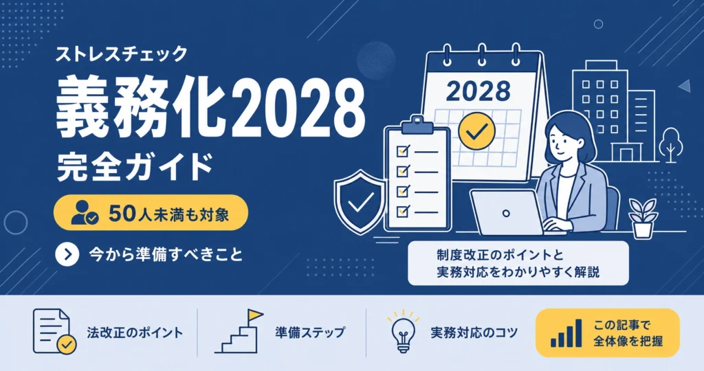 ストレスチェック義務化2028完全ガイド｜50人未満も対象・今から準備すべきこと
